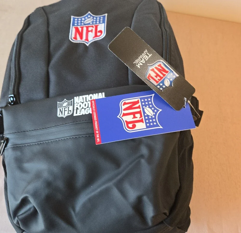 NFL National Football League Black Backpack nwt